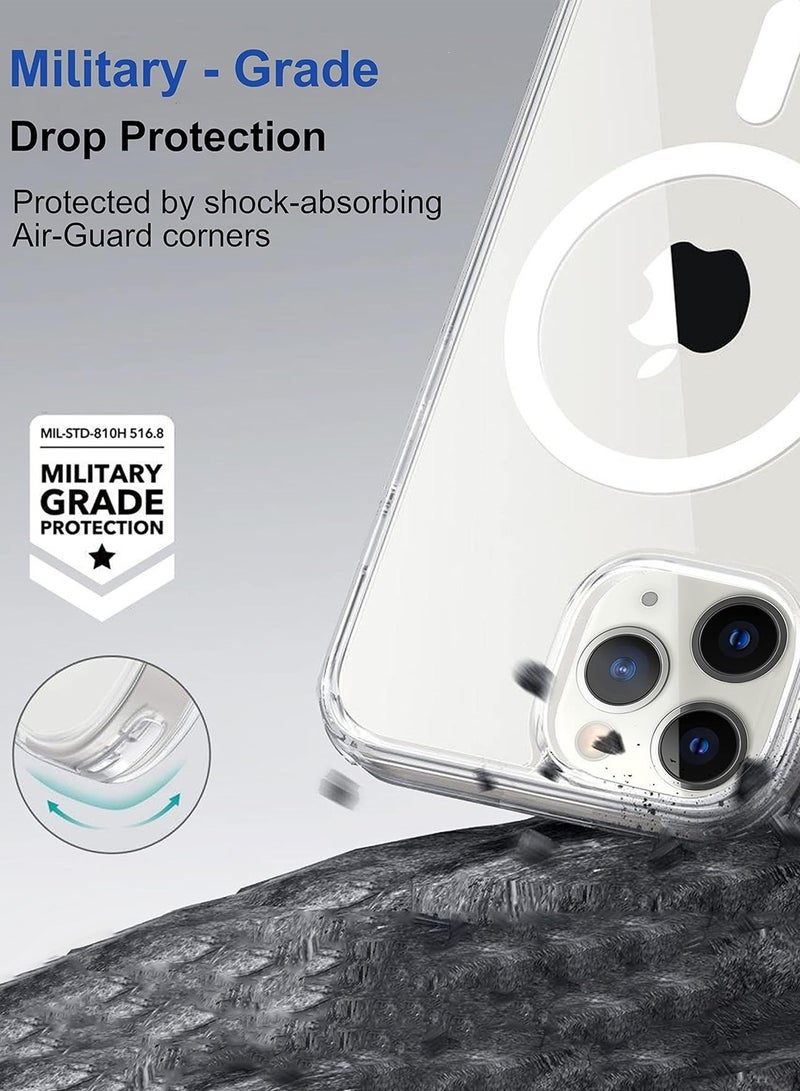 تشابي لاين  غطاء حماية شفاف لهاتف آيفون 11 برو 5G من شابلين، موديل 2019، مقاوم للاصفرار والخدوش، غطاء خلفي مقاوم للخدش من TPU مع خاصية الشحن المغناطيسي - شفاف - Image 4